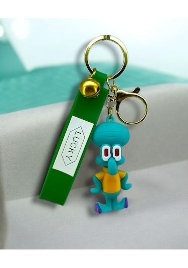 Sünger Bob Squidward Q Tentacles Anahtarlık Charm