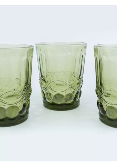 Lenardi 6'lı 250ml Barok Kupa, Yeşil. Hediyelik Paket. 240192880 Yeşil