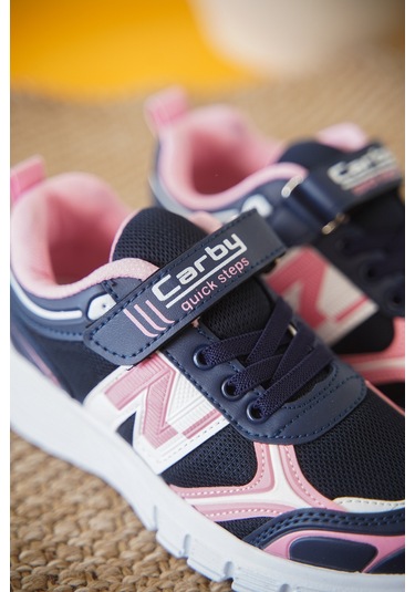 D0130 Cırtlı Çocuk Unisex Sneaker Spor Ayakkabı Lacivert