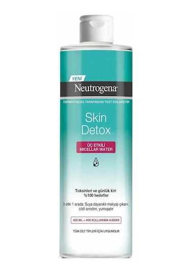 Neutrogena Skin Detox 3 Etkili Micellar Water Temizleme Suyu 400 ML
