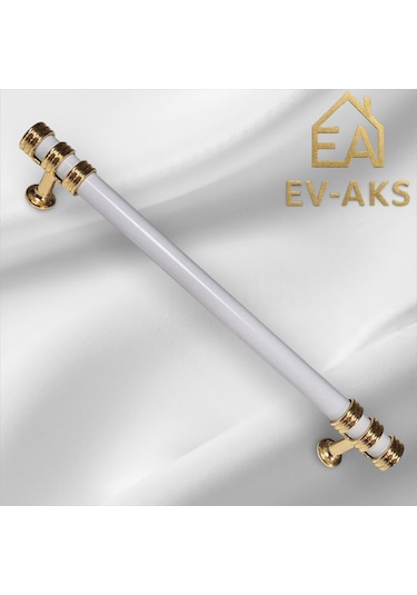 Reis Kulp Nesli Model Alüminyum Metal Dolap Çekmece Kulpu Beyaz - Altın