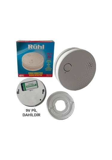 Pilli Duman Dedektörü-9v Pil Dahildir-smoke Detector