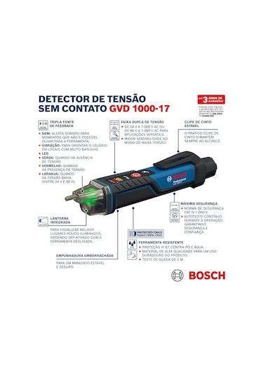 Bosch Temassız Voltaj Test Cihazı Gvd 1000-17 Professional
