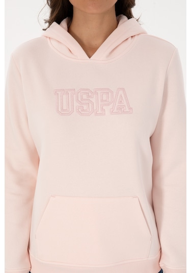 U.S. Polo Assn. Kadın Açık Pembe Şardonlu Kapüşonlu Basic Sweatshirt 50313566-VR078 U.S. Polo Assn. Kadın Açık Pembe Şardonlu Kapüşonlu Basic Sweatshirt 50313566-VR078