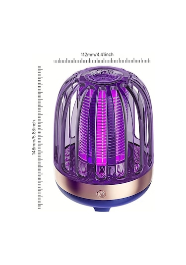 Xuweiwei Mavi 2 İn 1 Usb Sarj Edilebilir Sivrisinek Oldurucu Lamba 360 Uv Kovucu Sessiz Tasinabilir Ic Dis Mekan Elektrikli Bocek Lambasi