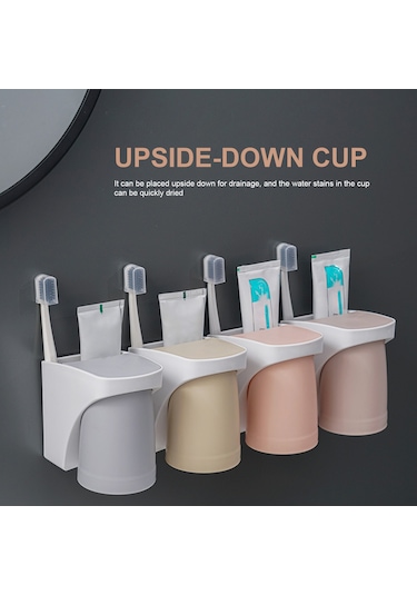 Neevoyu Yeşil Renkli, Deliksiz Duvar Kurulu Manyetik Fırça Bardak Seti - Su Tüpü Önleyici, Hızlı Kurutma, Odak Tasarımı Fırça Ve Macun Hariç Yeşil