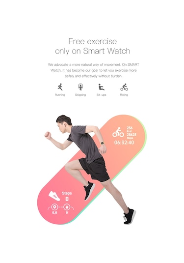 Padalink Y68 1.44 " Ekran Ip67 Su Geçirmez Akıllı Saat (İthalatçı Garantili)