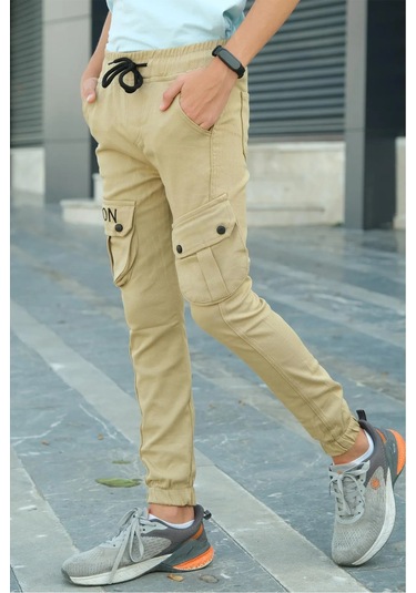 Erkek Çocuk Kargo Pantolon Bej