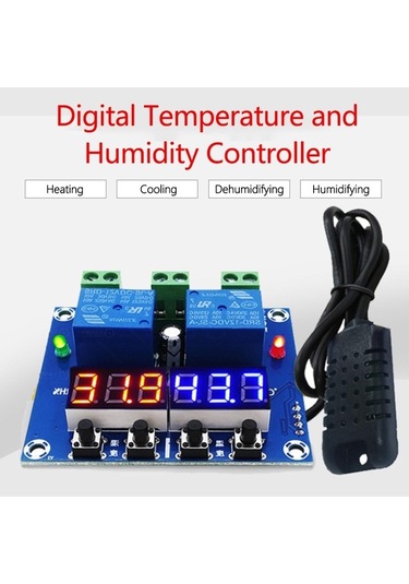 Pazly Zfx-m452 Nem Ve Sıcaklık Kontrol Modülü Dijital Termostat Mavi