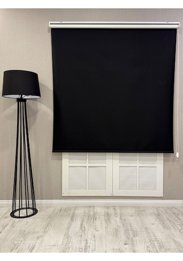 %100 Işık Geçirmez Blackout Stor Perde Siyah Siyah
