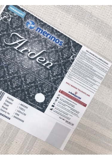 Merinos Halı Arden 72821 096 Serisi Akrilik Salon Oturma Yatak Odası Halısı Gri - Krem