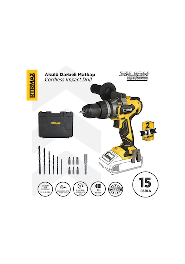 Rtrmax RTX3010B Şarjlı Darbeli Matkap Kömürsüz 70 Nm - Akü Hariç