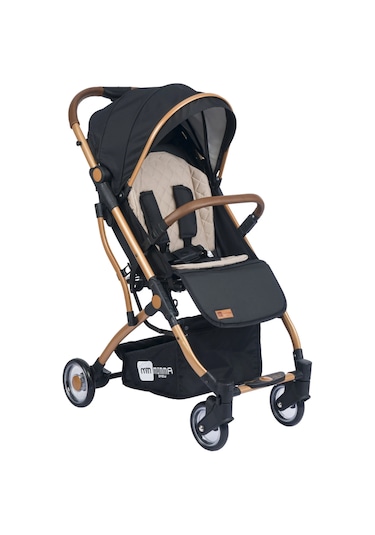 Mimma Baby Drone Kabin Bebek Arabası Gold Siyah - Kompakt, Hafif
