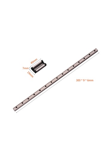 Yuntech01 3d Yazıcı Ve Cnc İçin Metal Lineer Ray Mgn9h-300mm, Tüm Yönlerden Yük Taşıyan Slaytlı Doğru Ray Aksesuarı