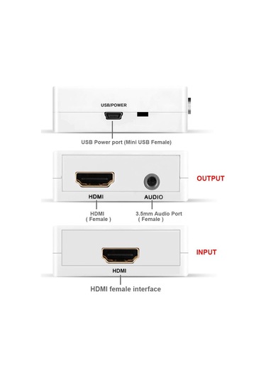 Sirius Hdmı To Hdmi + 3,5 Mm. Dijital Ses Ayırıcı Çevirici Dönüştürücü