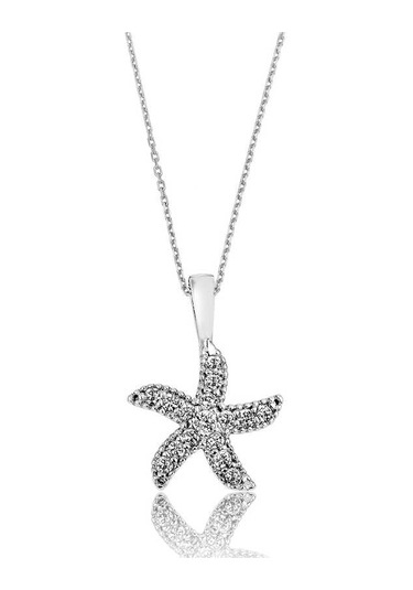 Gümüş Deniz Yıldızı Bayan Kolye T4652 Gümüş