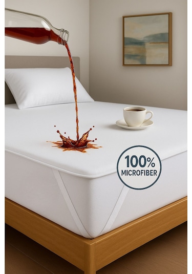 Formeya Pamukkale Alez Mikro Lastikli Su Sıvı Geçirmez Yatak Koruyucu  TekKişilik  Alez