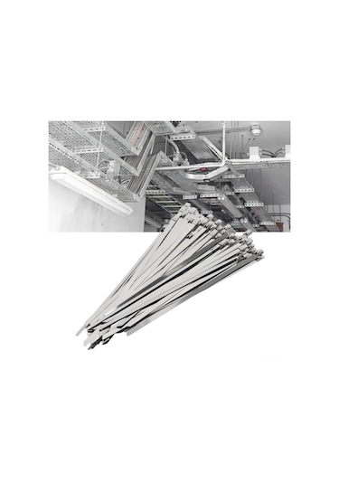 Padalink 200 Adet 4.6mm Genişlikli Paslanmaz Çelik Kendi Kilitleyen Kabloluk, Güçlü Sabitleme İçin Ev Ofis Garaj Elektrik Kabloları Yönetimi Seti