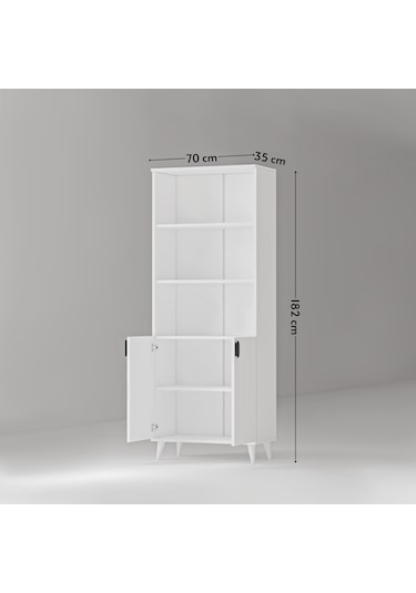 İnci 2 Kapaklı Kitaplık