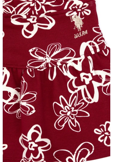 U.s. Polo Assn. Kız Çocuk Etek Örme 50317971-vr104 Koyu Frambuaz/dark Raspberry