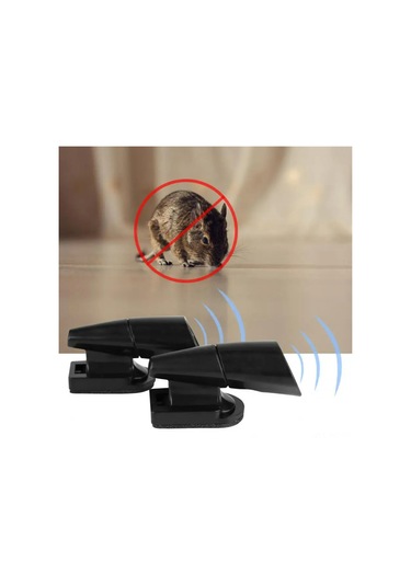 Wezone Araçlar İçin Ultrasonik Hayvan Kovucu - 2'li Set, Abs Sistemi İle Yaban Hayvanlarını Uzak Tutar, Siyah