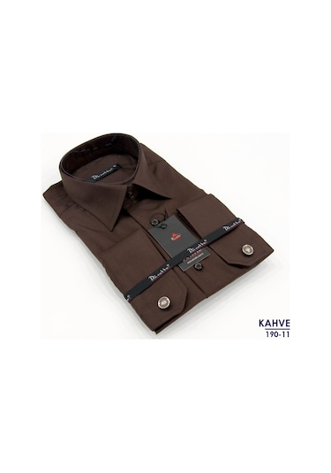 Dicotto Klasik Kesim Micro Kumaş Kol Düğmeli Erkek Gömlek 17 Renk Beyaz