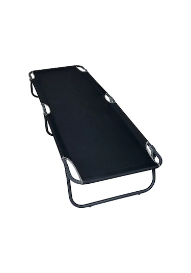 Şezlong Kamp Plaj Yatağı Kamp Yatağı 2 Katlı Siyah 1315