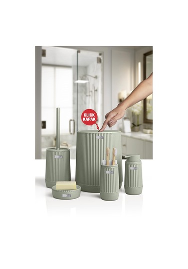 Okyanus Home Nida Yeşil 5'li Banyo Seti Yeşil