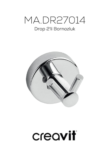 Creavit DR27014 Drop 2'li Bornozluk Krom