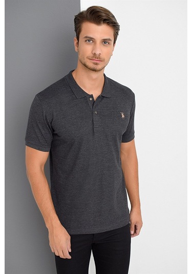 T8561 Dewberry Erkek Tshırt-antrasit Antrasit