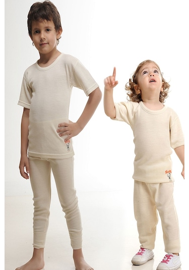 Hasyün 550 Çocuk Uzun Yün Termal Don-krem Krem