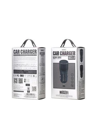 Createtech Usb Tarnish Serisi Şarj Retour Remax Rcc221 Qc3.0 Cihazı Çift Araç Pg