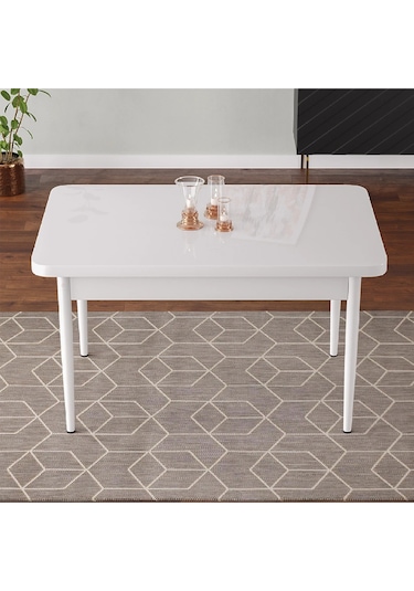 Tulca Serisi 70x110 Beyaz Mdf Masa Sabit Mutfak Masası