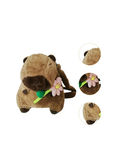 Suntek Doğum Günü Hediyesi Kız Erkek Peluş Kapibara Sırt Stil C