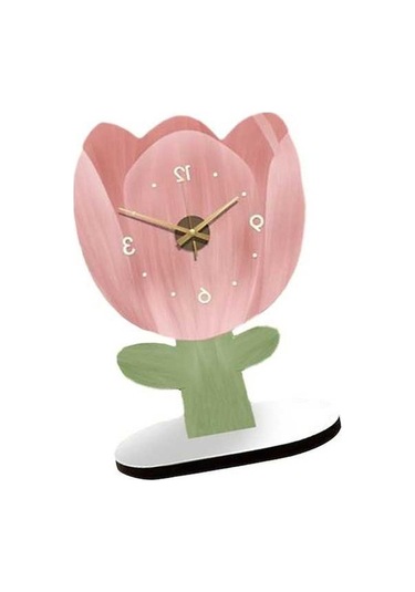 Trendooze Sessiz Saati, Saat, Modeli Masa Lale Kitaplık Dolıty Dekoratif Analog Vj