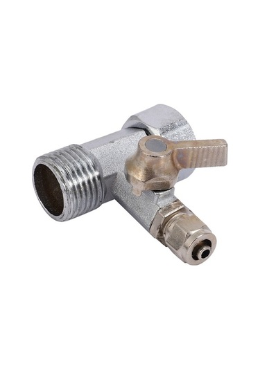 Ulzyvf Oumery 5x Ro Besleme Suyu Adaptörü Küresel Vana Musluk İçin 1/2 İnç İla 1/4 İnç Ters Osmoz Gümüş