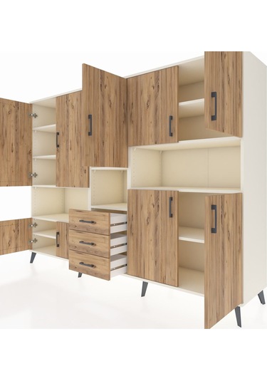 Hyperion Dolap 13 Raflı 3 Çekmeceli 9 Kapaklı 220x44x163 Aytaşı-ç Aytaşı-çam