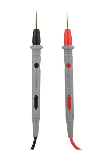 Teltree Dijital Multimetre Test Kalemi, Gümüş Kaplama Uçlu, 1000v 20a, 90cm Ultra Yumuşak Kablo + Alligator Kelepçe, Evrensel Uyumlu, Hassas Ve Doğru Ölçüm