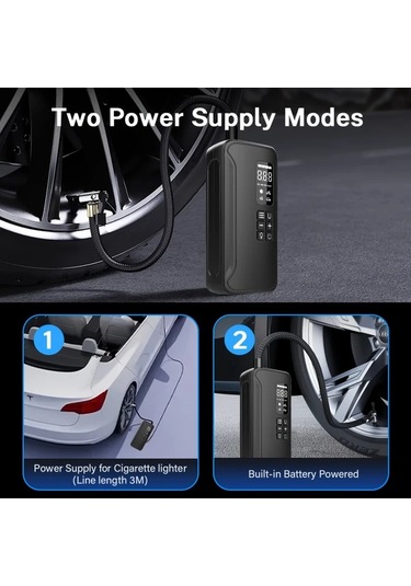 Motion003 Siyah 150psi Kablosuz Araba Lastik Pompası Motosiklet Bisiklet Hava Kompresörü