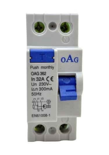 Oag 2X32A-30 Ma Kaçak Akım Koruma Rölesi