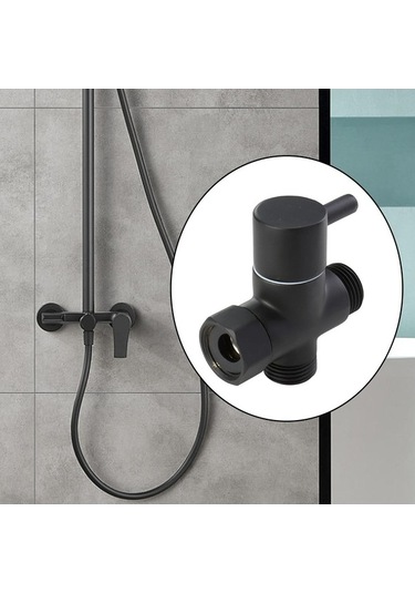 Trendooze Parlatma Yedek T Adaptör Yönlendirme Vanası Konnektörü Siyah Siyah