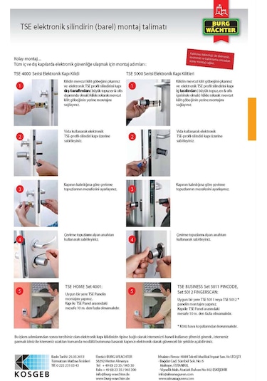 Şifreli Kapı Kilidi Herçeşit Daire Çelik Kapısına Uyumludur.