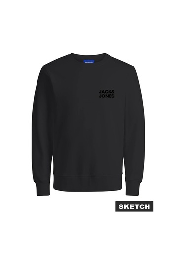 Jack & Jones Jorlogo Siyah Erkek Sweatshirt 12290659 Siyah