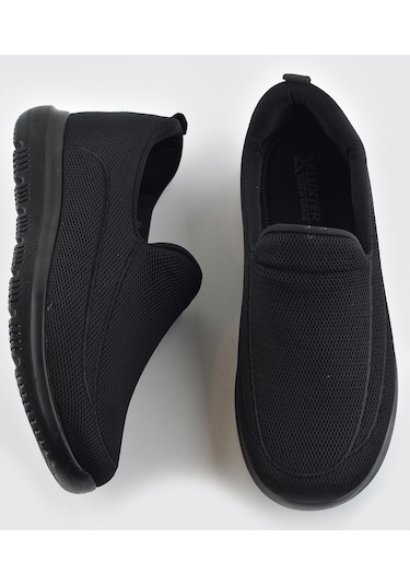 9090 Tam Ortopedik Hafif Taban Erkek Spor Ayakkabı Yazlık Hafif Taban Eva Siyah