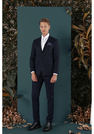 C 652 Slim Fit Lacivert Spor Ceket Lacivert