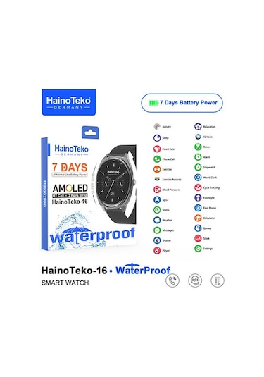 Schitec Hainoteko-16 Akıllı Saat (İthalatçı Garantili) + 3 Kordon