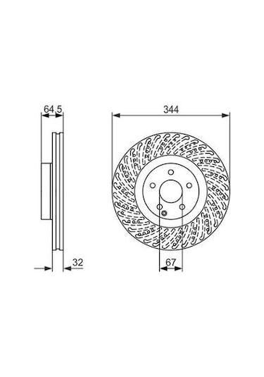 Mercedes E Serisi 212 E350cdı 3.0 2010-2013 Bosch Ön Disk 2 Adet