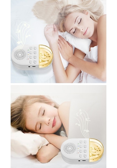 Shineyee Bebekler İçin Taşınabilir Beyaz Gürültü Makinesi - 24 Doğal Ses, Zamanlayıcı Ve Yumuşak Işık Beyaz