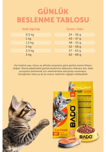 Bado Yavru Kedi Maması Somonlu 10 Kg