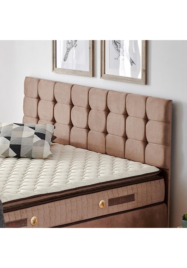 Nironyatak Niron Rama Baza Ve Başlık Seti 150X200 Cm Çift Kişilik Sütlü Kahv